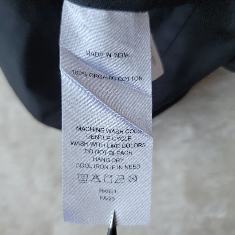 (sold) NWT Quince 100% Organic Cotton Sleeveless Maxi Dress, Black S - Picture 9 of 9